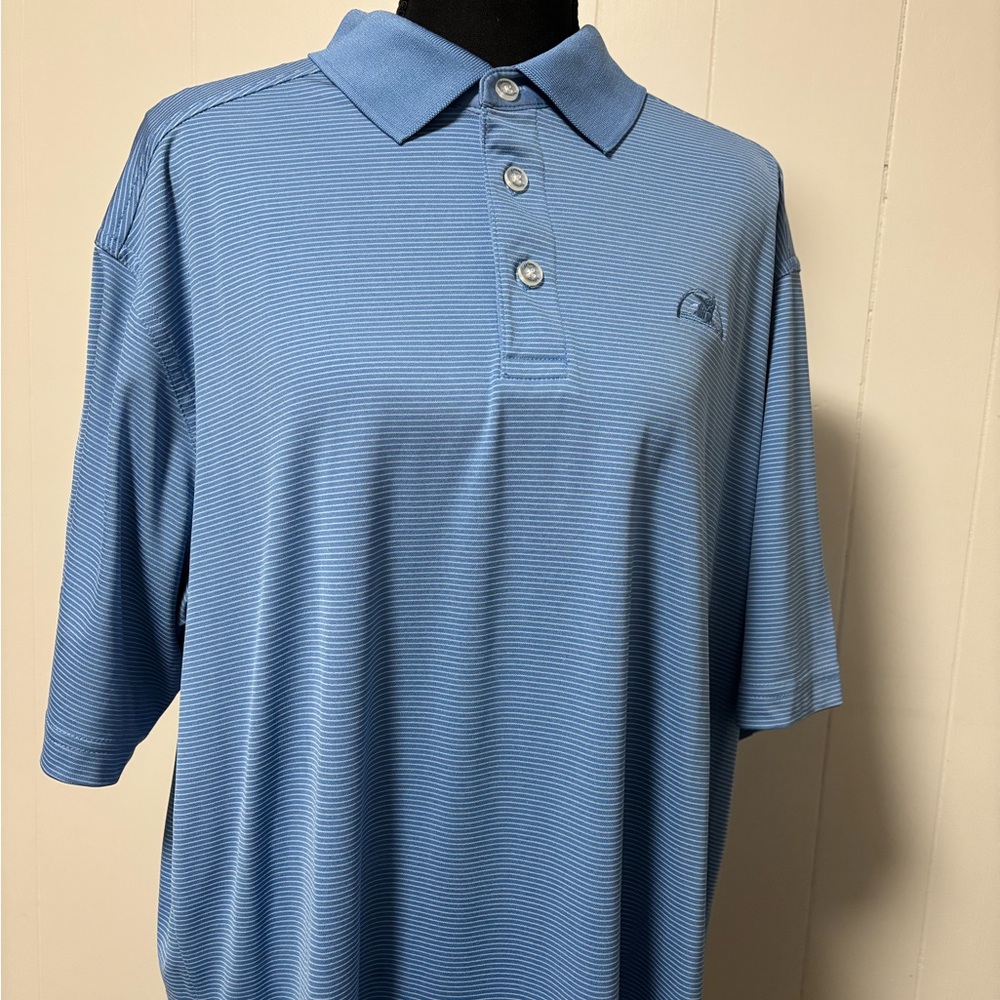 Callaway blue striped golf shirt